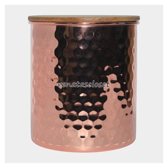 Uncommon James 2pc Hammered Copper Canister Set NWT/NIB - Picture 5 of 14